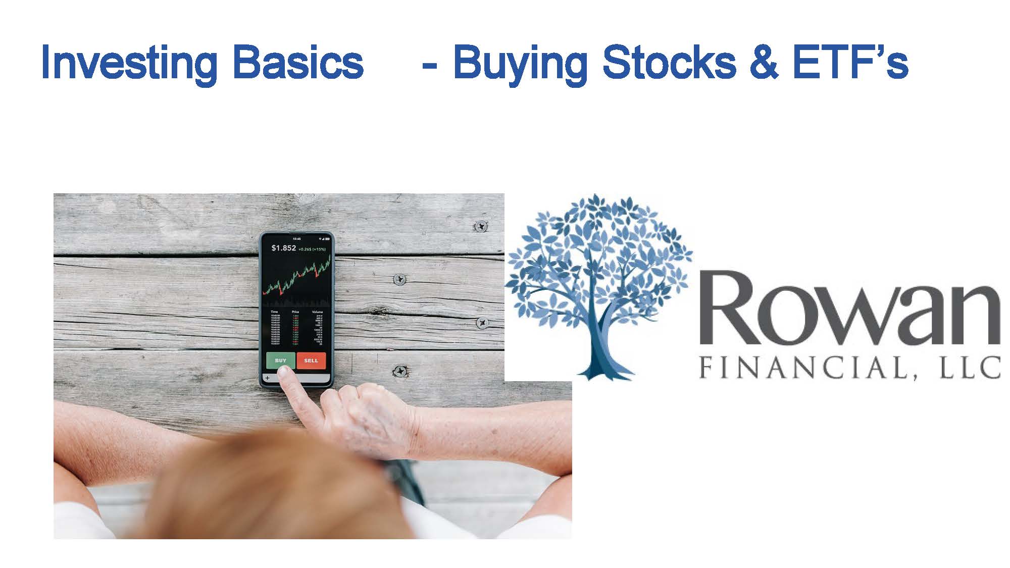 title slide investing basics buying & selling stocks & etf's